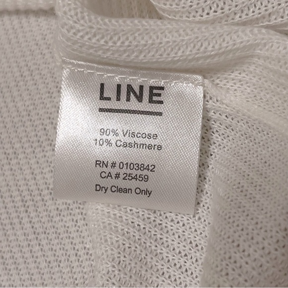 LINE Asymmetric pullover sweater, lightweight cashmere/viscose blend, cream, S - Picture 13 of 15